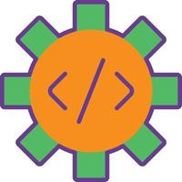 Programming Line Filled Two Color vector