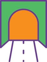 Tunnel Line Filled Two Color vector