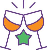 Toast Line Filled Two Color vector