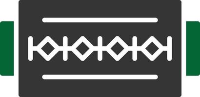 Razor Blade Glyph Two Color vector