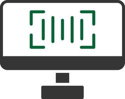 Scanner Glyph Two Color vector