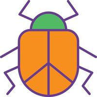 Beetle Line Filled Two Color vector