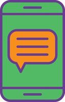 Message Line Filled Two Color vector