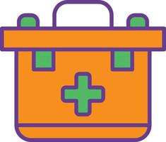 First Aid Kit Line Filled Two Color vector