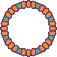 Hula Hoop Line Filled Two Color vector