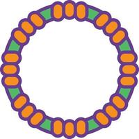 línea de hula hoop llena de dos colores vector