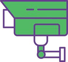 Surveillance Line Filled Two Color vector