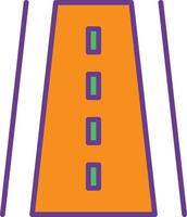 Runway Line Filled Two Color vector