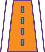 Runway Line Filled Two Color vector