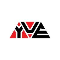 diseño de logotipo de letra de triángulo yue con forma de triángulo. monograma de diseño del logotipo del triángulo yue. plantilla de logotipo de vector de triángulo yue con color rojo. logotipo triangular de yue logotipo simple, elegante y lujoso. sí