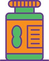 Peanut Butter Line Filled Two Color vector