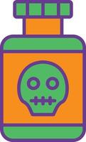 Poisonous Field Line Filled Two Color vector