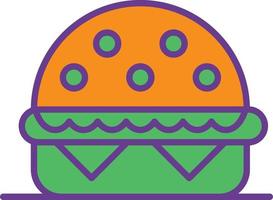 Burger Line Filled Two Color vector