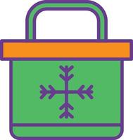 Portable Fridge Line Filled Two Color vector