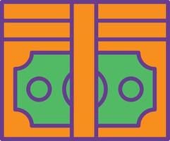 Salary Line Filled Two Color vector