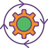 Iteration Line Filled Two Color vector