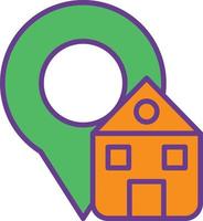 Address Line Filled Two Color vector