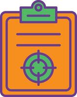 Target Line Filled Two Color vector