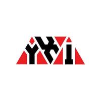 diseño del logotipo de la letra del triángulo yxi con forma de triángulo. monograma de diseño del logotipo del triángulo yxi. plantilla de logotipo de vector de triángulo yxi con color rojo. logotipo triangular yxi logotipo simple, elegante y lujoso. yxi