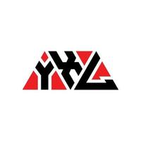 diseño de logotipo de letra triangular yxl con forma de triángulo. monograma de diseño de logotipo de triángulo yxl. plantilla de logotipo de vector de triángulo yxl con color rojo. logotipo triangular yxl logotipo simple, elegante y lujoso. yxl