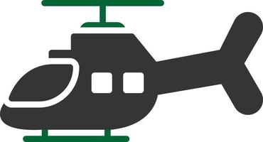 Helicopter Glyph Two Color vector