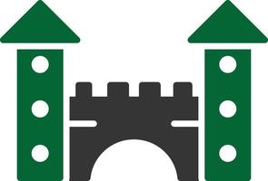 Toy Castle Glyph Two Color vector