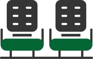 Seats Glyph Two Color vector