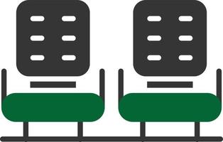 Seats Glyph Two Color vector