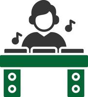 DJ Glyph Two Color vector