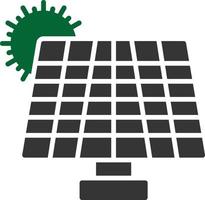 Solar Panel Glyph Two Color vector