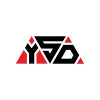 YSD triangle letter logo design with triangle shape. YSD triangle logo design monogram. YSD triangle vector logo template with red color. YSD triangular logo Simple, Elegant, and Luxurious Logo. YSD