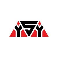 diseño de logotipo de letra de triángulo ysy con forma de triángulo. monograma de diseño de logotipo de triángulo ysy. plantilla de logotipo de vector de triángulo ysy con color rojo. logotipo triangular ysy logotipo simple, elegante y lujoso. ysi