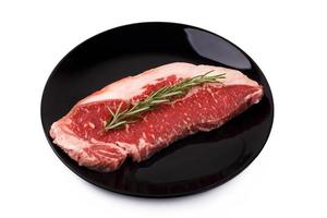 beef sirloin steak with rosemary photo