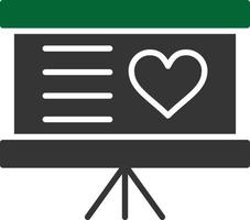 Teaching Glyph Two Color vector