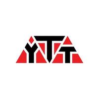 diseño de logotipo de letra de triángulo ytt con forma de triángulo. monograma de diseño de logotipo de triángulo ytt. plantilla de logotipo de vector de triángulo ytt con color rojo. logotipo triangular ytt logotipo simple, elegante y lujoso. ytt