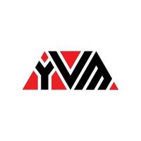 Diseño de logotipo de letra triangular yvm con forma de triángulo. monograma de diseño de logotipo de triángulo yvm. plantilla de logotipo de vector de triángulo yvm con color rojo. logotipo triangular yvm logotipo simple, elegante y lujoso. yvm