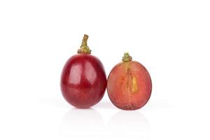 red grape on white background,close up photo