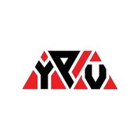diseño de logotipo de letra triangular ypv con forma de triángulo. monograma de diseño del logotipo del triángulo ypv. plantilla de logotipo de vector de triángulo ypv con color rojo. logo triangular ypv logo simple, elegante y lujoso. ypv
