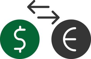 Currency Exchange Glyph Two Color vector