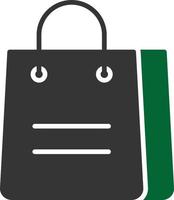 Shopping Bag Glyph Two Color vector