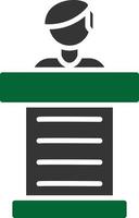 Podium Glyph Two Color vector