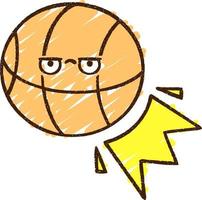 Basket Ball Chalk Drawing vector