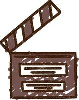 Film Clapper Chalk Drawing vector