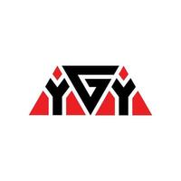 diseño de logotipo de letra de triángulo ygy con forma de triángulo. monograma de diseño de logotipo de triángulo ygy. plantilla de logotipo de vector de triángulo ygy con color rojo. logotipo triangular ygy logotipo simple, elegante y lujoso. ygy