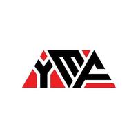 Diseño de logotipo de letra triangular ymf con forma de triángulo. monograma de diseño del logotipo del triángulo ymf. plantilla de logotipo de vector de triángulo ymf con color rojo. logotipo triangular ymf logotipo simple, elegante y lujoso. ymf