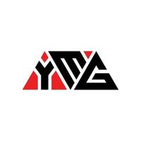 Diseño de logotipo de letra triangular ymg con forma de triángulo. monograma de diseño del logotipo del triángulo ymg. plantilla de logotipo de vector de triángulo ymg con color rojo. logotipo triangular ymg logotipo simple, elegante y lujoso. ymg