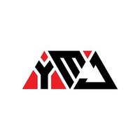 Diseño de logotipo de letra triangular ymj con forma de triángulo. monograma de diseño del logotipo del triángulo ymj. plantilla de logotipo de vector de triángulo ymj con color rojo. logotipo triangular ymj logotipo simple, elegante y lujoso. ymj