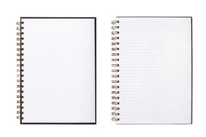 Blank notebook or notepad with line paper photo