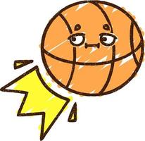 Basket Ball Chalk Drawing vector