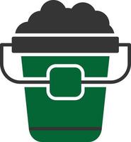 Sand Bucket Glyph Two Color vector